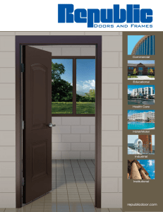 full line product catalog - Republic Doors and Frames