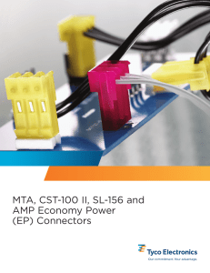 MTA, CST-100 II, SL-156 and AMP Economy Power (EP) Connectors