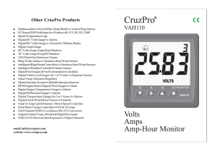 VAH110 Volt, Amp-Hour Monitor