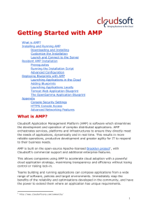 AMP Getting Started - Amazon Web Services