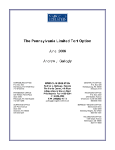 The Pennsylvania Limited Tort Option