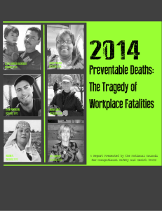 Preventable Deaths 2014 - National Council for Occupational Safety