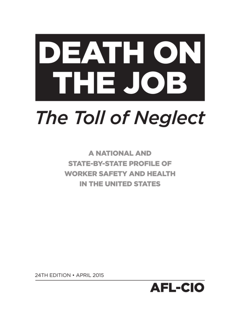 Afl- cio death on the job the toll of neglect