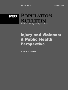 Injury and Violence: A Public Health Perspective By Ian R.H. Rockett