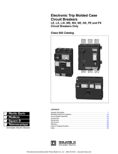 Electronic Trip Molded Case Circuit Breakers - Barr