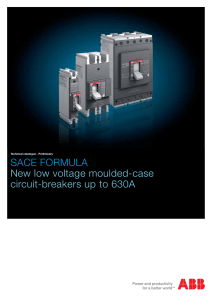 SACE FORMULA New low voltage moulded-case circuit