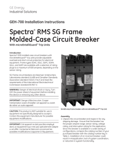 Spectra® RMS SG Frame Molded-Case Circuit Breaker