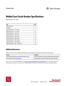 Molded Case Circuit Breaker Specifications