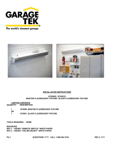 installation instructions gt8500e / gt8501e master fluorescent fixture