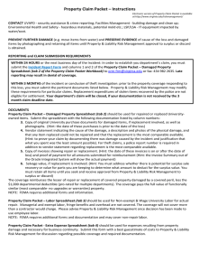 Property Claim Packet – Instructions