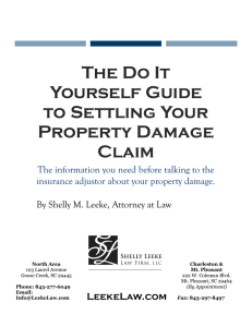 The Do It Yourself Guide to Settling Your Property Damage Claim
