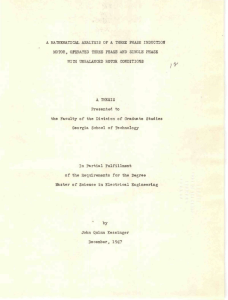 a mathematical analysis of a three phase induction motor, operated