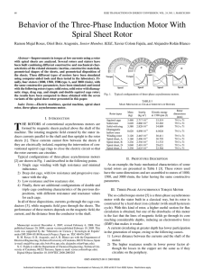 Behavior of the Three-Phase Induction Motor With Spiral Sheet Rotor
