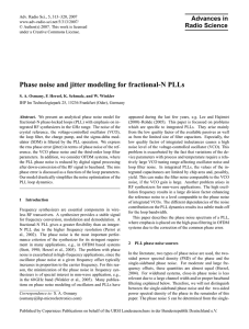 Phase noise and jitter modeling for fractional-N PLLs