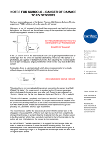 Important notes for schools - Scitec Instruments Ltd