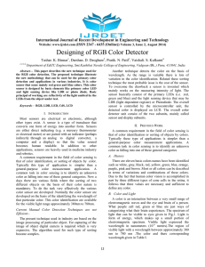 Designing of RGB Color Detector