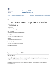 A Cost Effective Sensor Design for Granular Flow