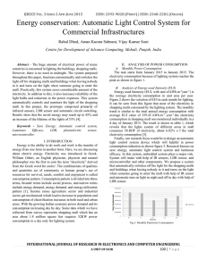 Energy conservation: Automatic Light Control System for