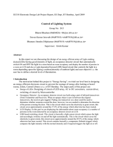 Intelligent Control of LED Based Lighting System