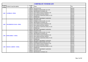 Corporate Vendor List