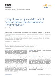 Energy Harvesting from Mechanical Shocks Using A Sensitive