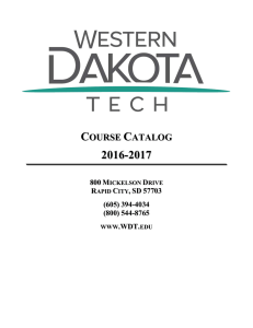 Catalog - Western Dakota Tech