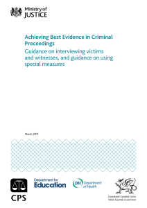 Achieving best evidence in criminal proceedings