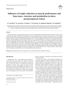 Influence Of weight reduction On Muscle Performance And Bone