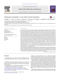 Thalassemic osteopathy: A new marker of bone deposition