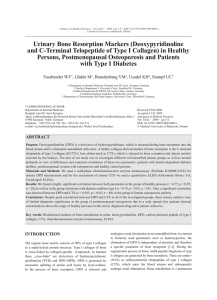 Deoxypyridinoline and C-Terminal Telopeptide of Type I Collagen