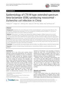 Epidemiology of CTX-M-type extended-spectrum beta