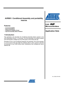 AVR001: Conditional Assembly and portability macros
