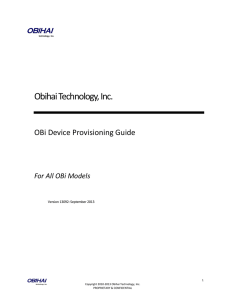 OBi Device Provisioning Guide
