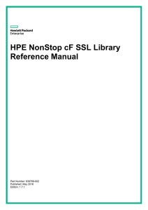 NonStop cF SSL Library Reference Manual