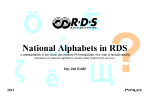 National Alphabets in RDS
