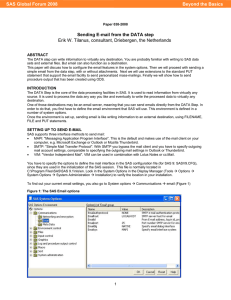 038-2008: Sending E-mail from the DATA Step