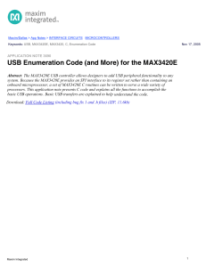 USB enumeration code