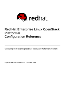 Red Hat Enterprise Linux OpenStack Platform 6 Configuration