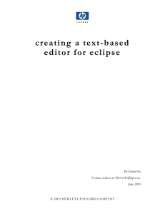 Creating a text-based editor for Eclipse