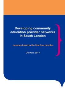 Developing CEPNs in South London