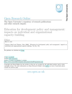 Open Research Online Education for development policy and