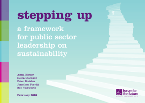 a framework for public sector leadership on sustainability