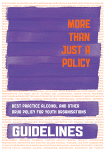 best practice alcohol and other drug policy for youth organisations