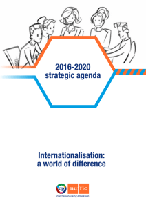 2016-2020 strategic agenda - Internationalisation: a world of