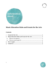 Music Education Hubs and Grants for the Arts