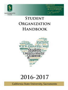 Student Organization Handbook