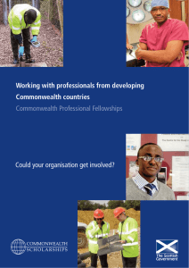 Working with professionals from developing Commonwealth