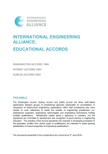 INTERNATIONAL ENGINEERING ALLIANCE: EDUCATIONAL