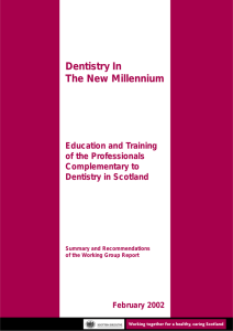 Dentistry In The New Millennium