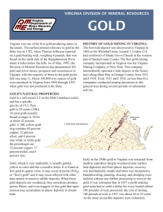 gold in Virginia